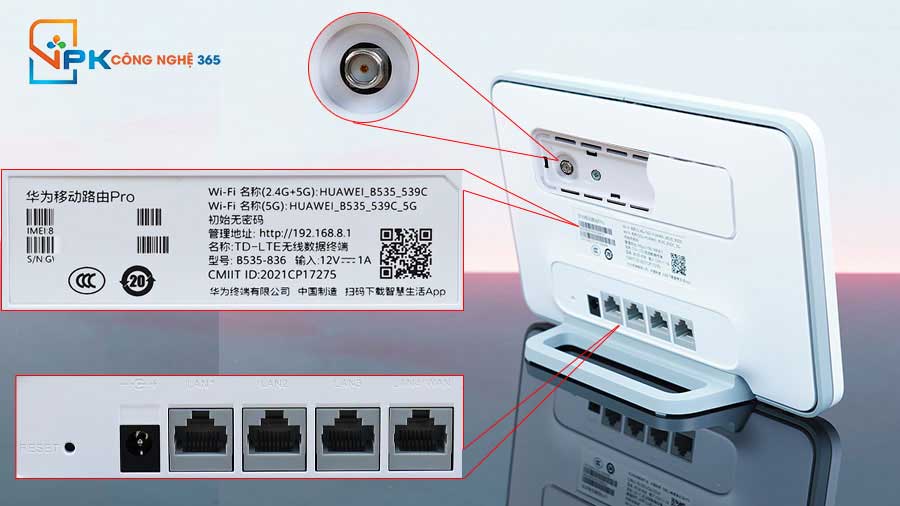 Cuc phat wifi Huawei B535 932a Router WiFi 4G 300Mbps WiFi chuan AC