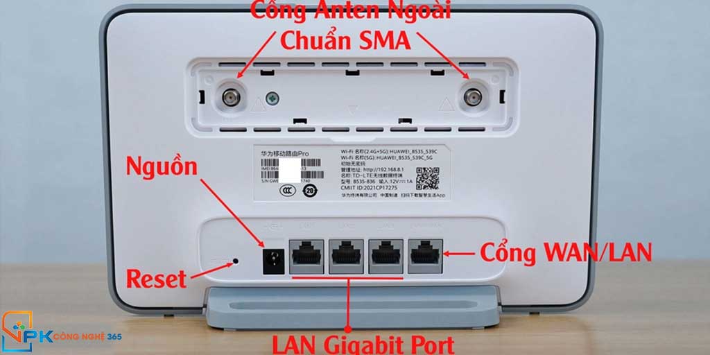 Cục phát wifi Huawei B535-836 Router WiFi 4G 300Mbps - Băng Tần Kép, Hỗ Trợ 64 Kết Nối 9 huawei b535