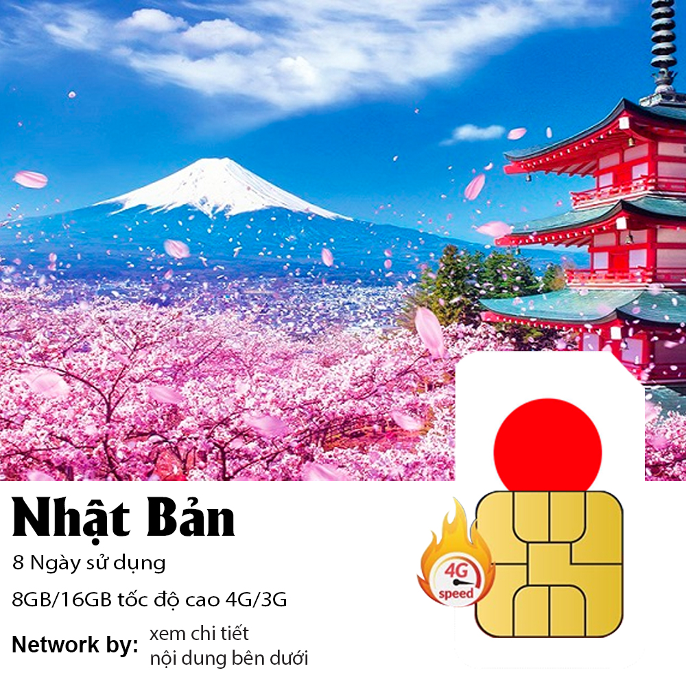 Sim du lịch Nhật Bản 8 ngày 8GB – 16GB Data 3 Sim du lịch Nhật Bản 8 ngày 8GB – 16GB Data