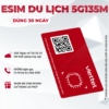 eSIM Du Lịch Viettel 1 Tháng